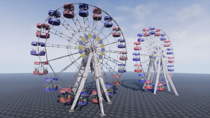 Ferris Wheel UE4  Low-poly 3D model