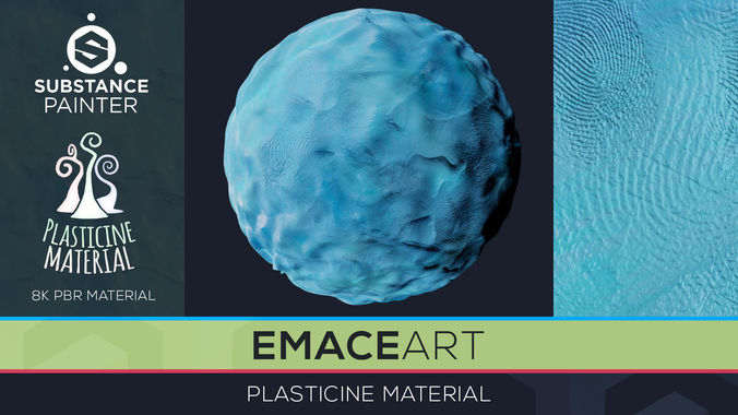 PBR Toon Plasticine sbsar  Material 8 Substance Unity Material  Texture