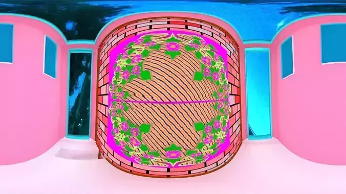 Flower vines carved Table 