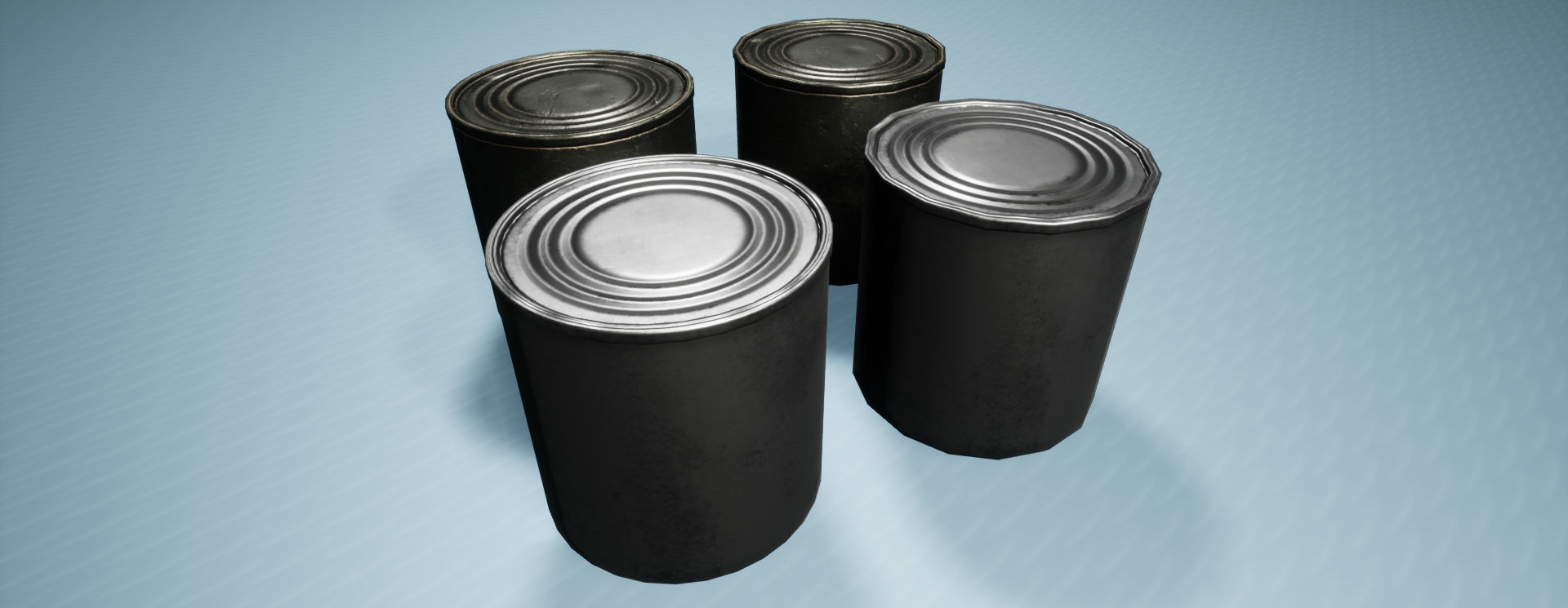 Food Can Pack Low Poly Low-poly 3D model_8