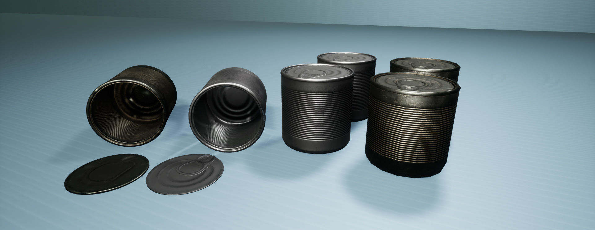 Food Can Pack Low Poly Low-poly 3D model_1