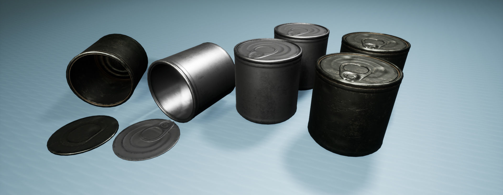 Food Can Pack Low Poly Low-poly 3D model_2