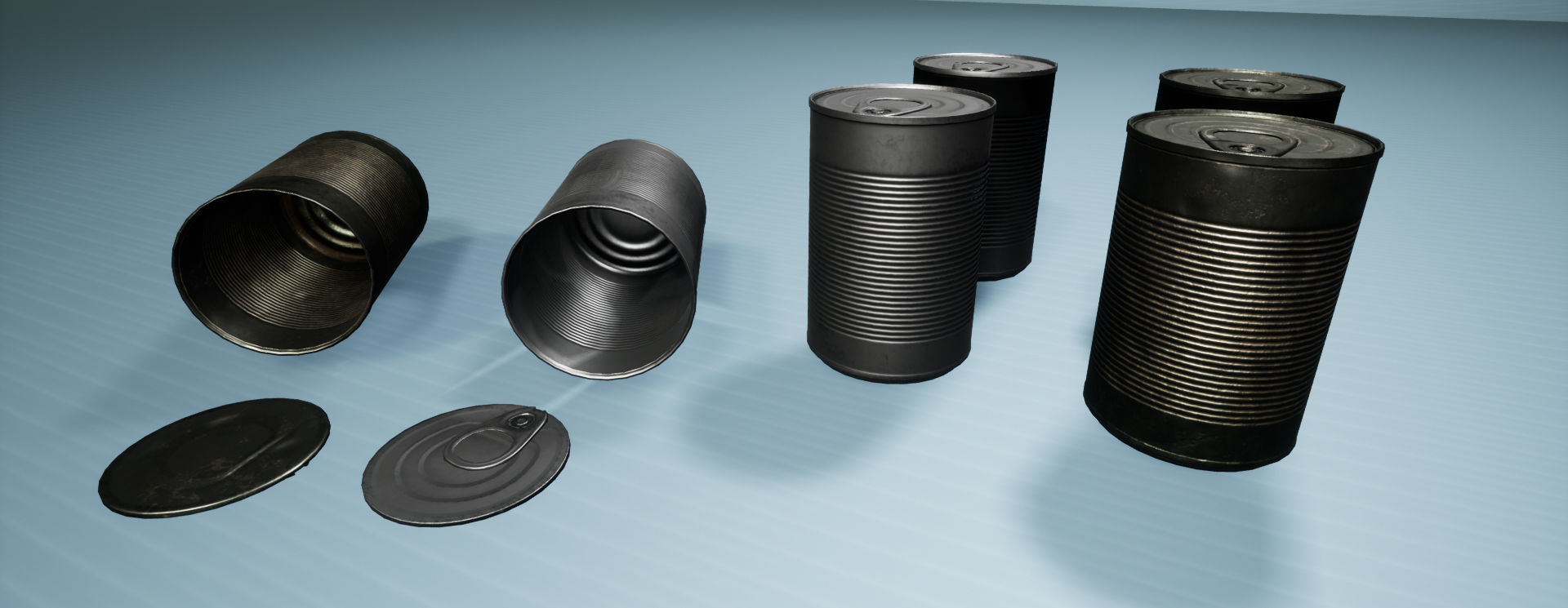 Food Can Pack Low Poly Low-poly 3D model_5