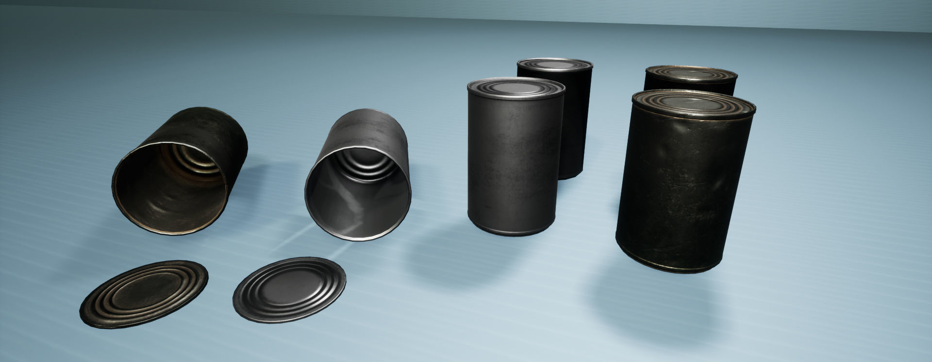 Food Can Pack Low Poly Low-poly 3D model_3