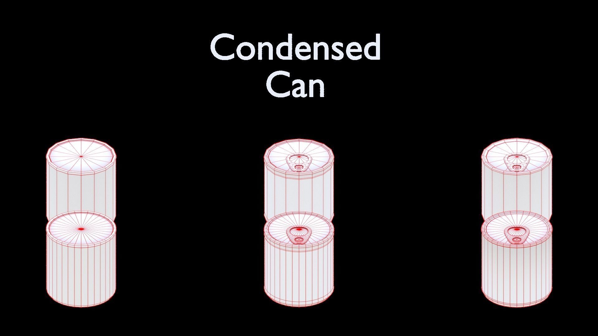 Food Can Pack Low Poly Low-poly 3D model_12