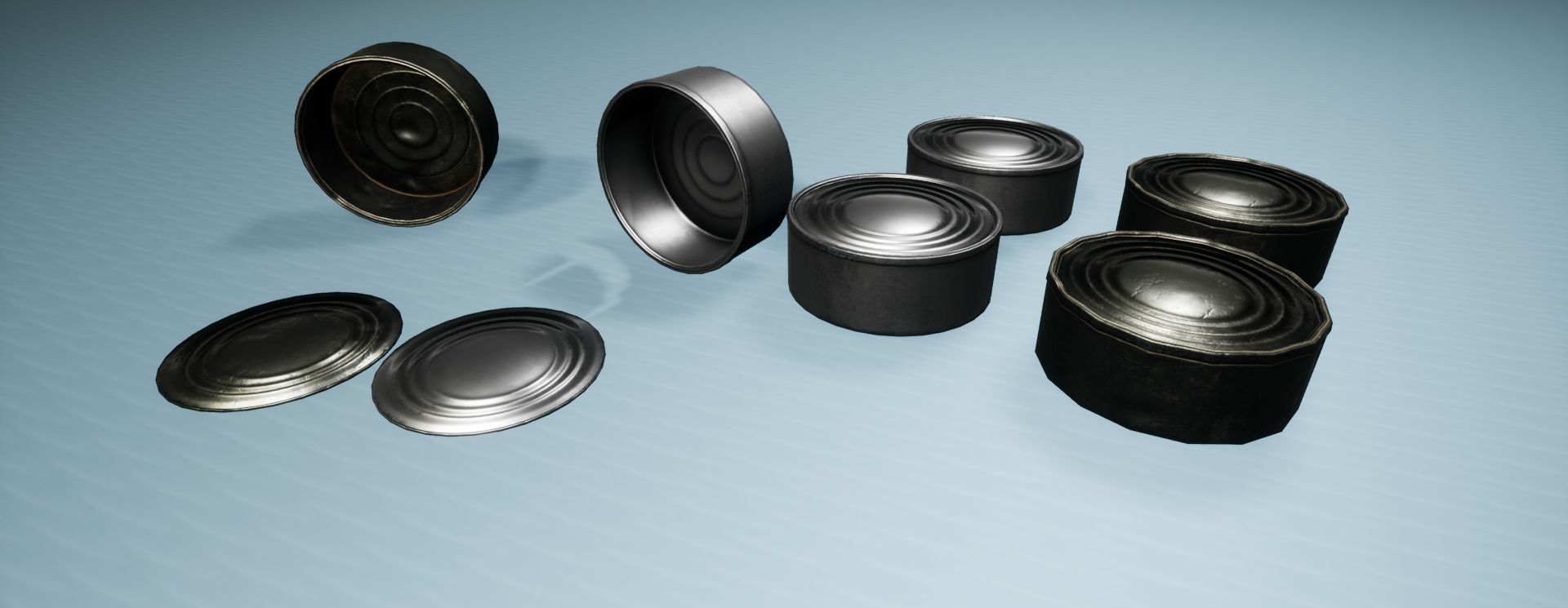 Food Can Pack Low Poly Low-poly 3D model_7