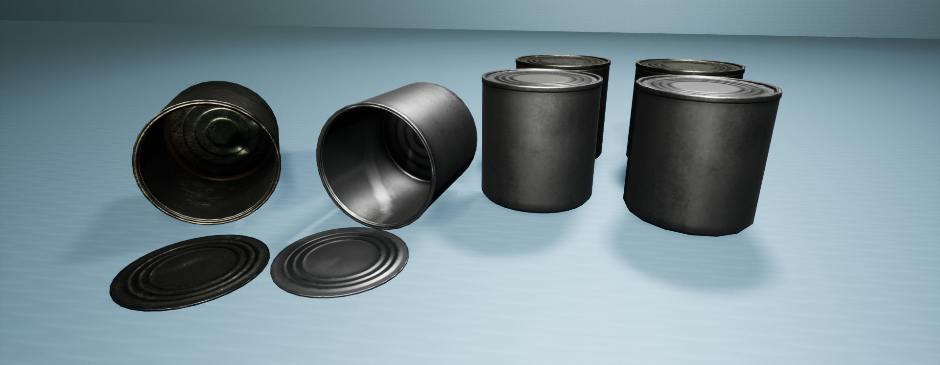 Food Can Pack Low Poly Low-poly 3D model_6