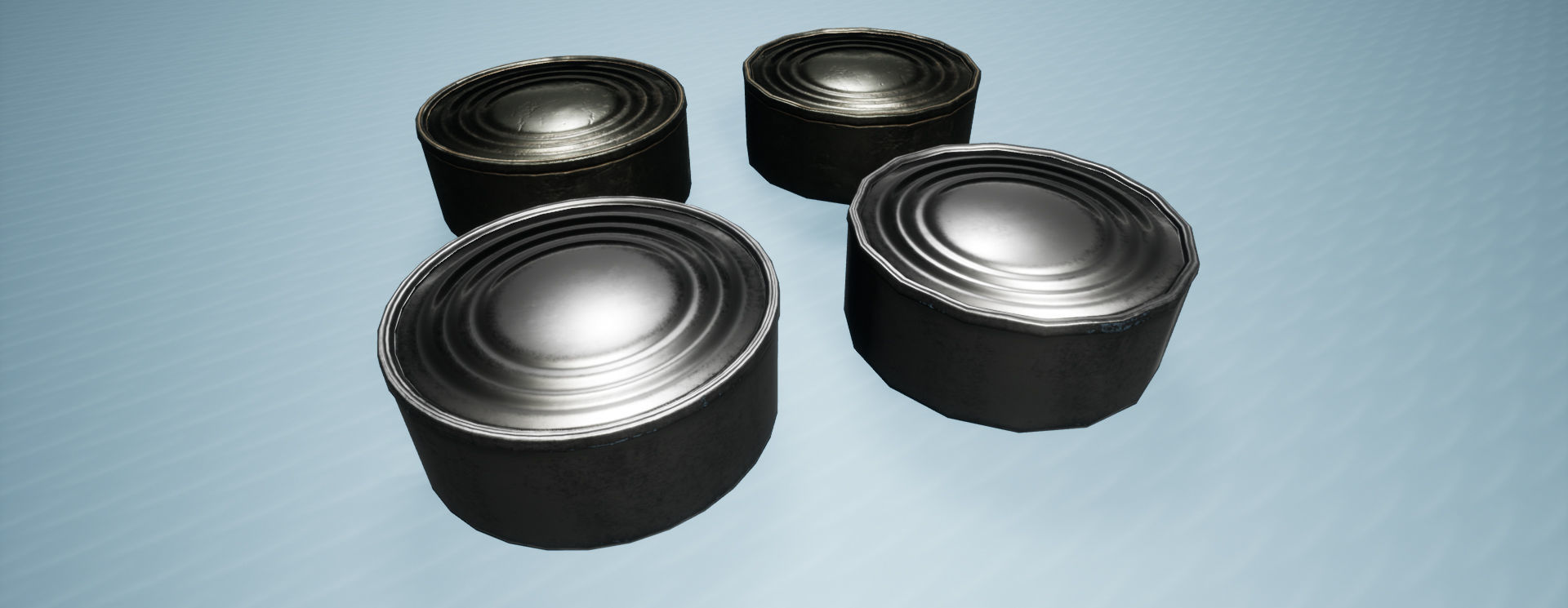 Food Can Pack Low Poly Low-poly 3D model_9