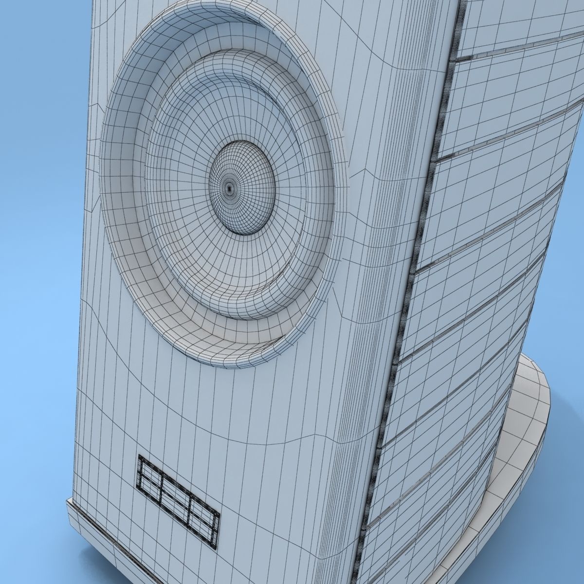 usher two wooden speakers 3D model_4