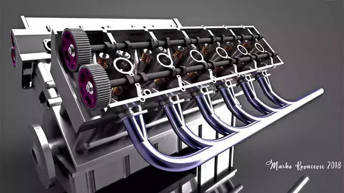 V12 Car Engine 3D model