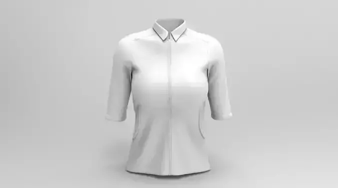 Women short sleeve shirt - Marvelous Designer