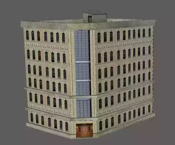 Low Poly Huge House Low-poly 3D model