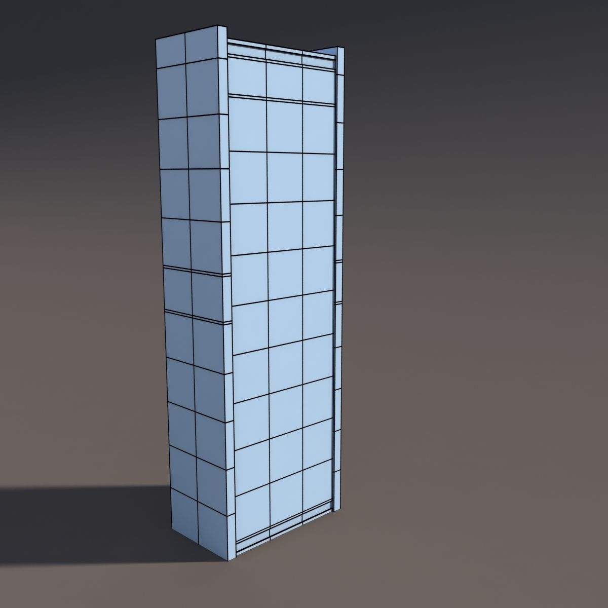 Skyscraper 1 bathroom cabinet 3D model_2