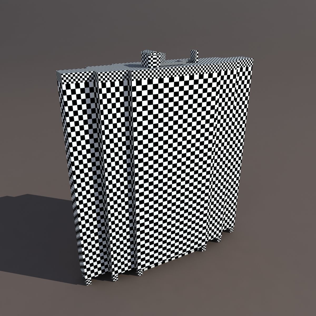 Skyscraper 5 tall building with windows and balconies Low-poly 3D model_7