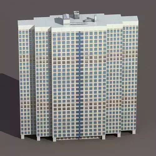 Skyscraper 5 tall building with windows and balconies