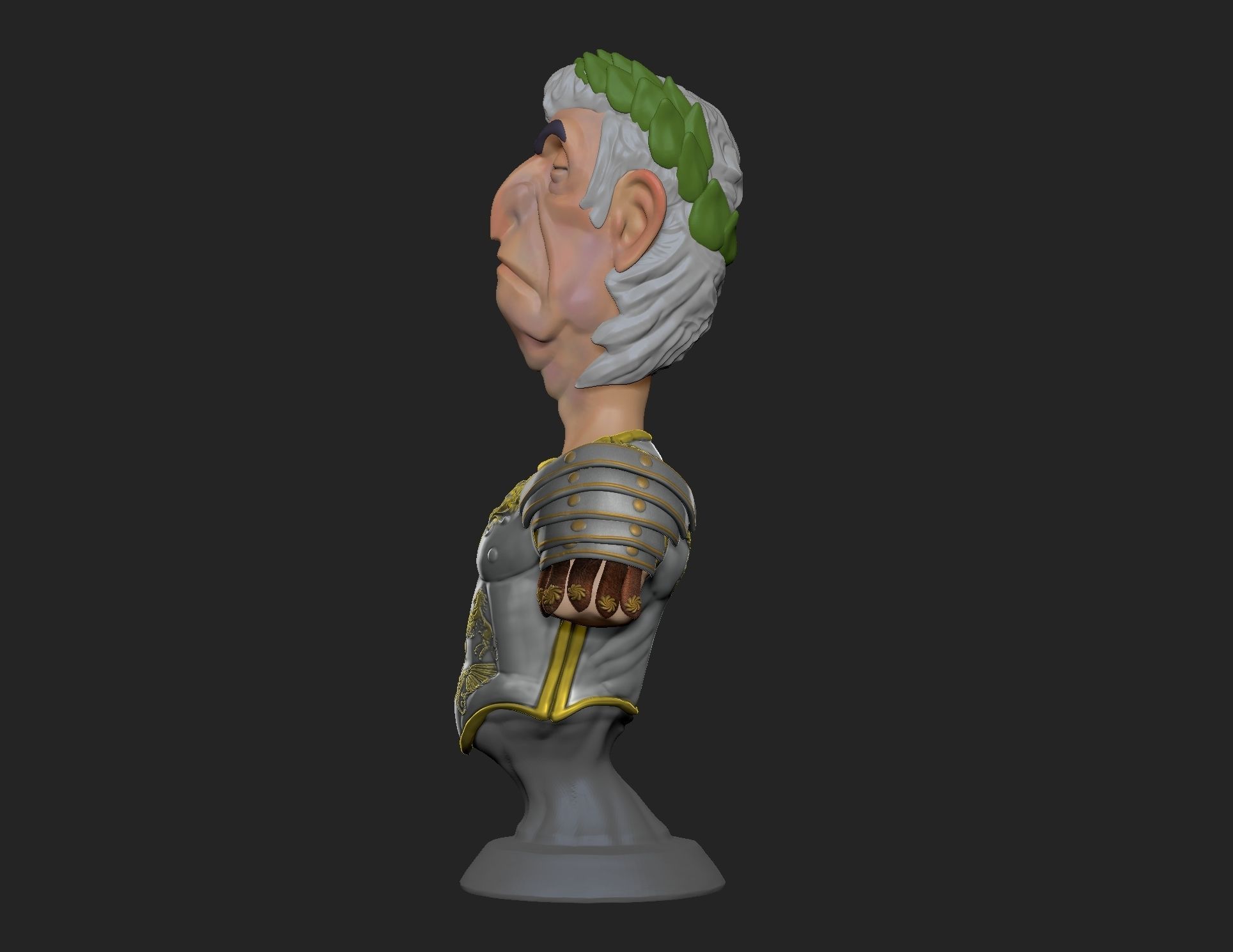 Julius Caesar Bust STL PRINT Free 3D print model_4