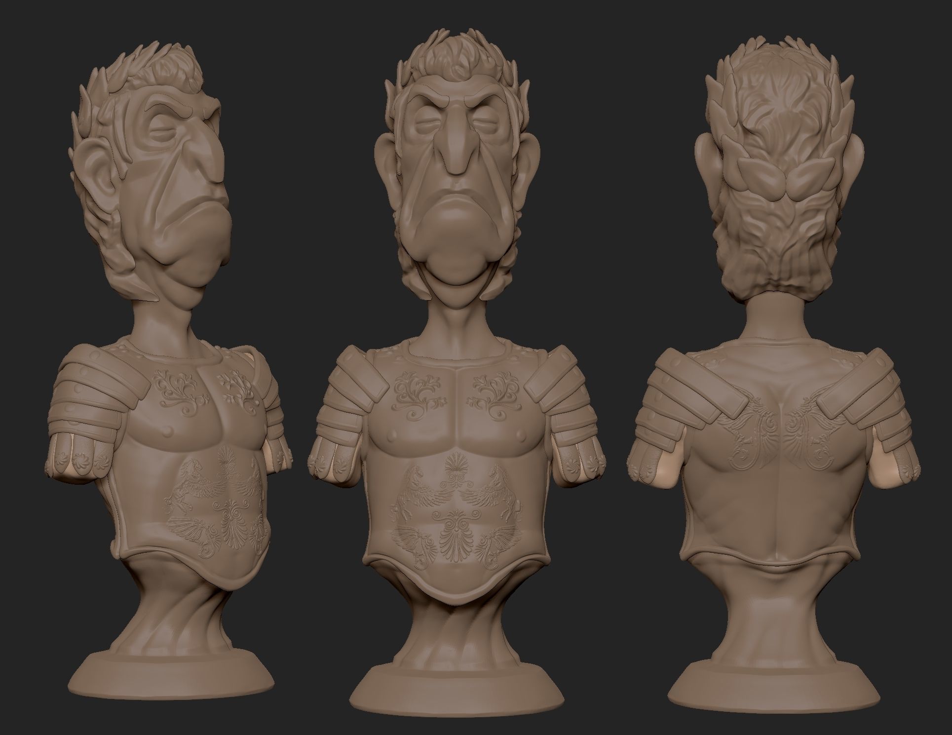 Julius Caesar Bust STL PRINT Free 3D print model_2