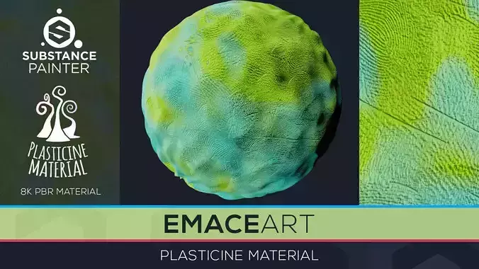 PBR Toon Plasticine sbsar Material 9 Substance Unity Material Texture
