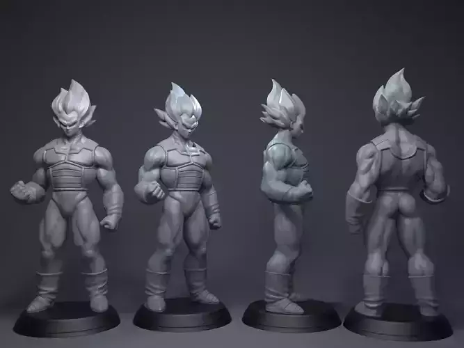 Vegeta three statues of dragon ball z 3D print model