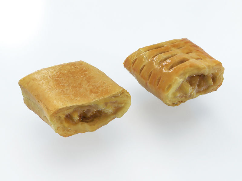 Pie Puff cake Low-poly 3D model_9