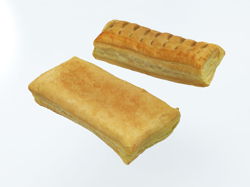 Pie Puff cake Low-poly 3D model_8