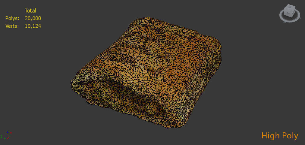 Pie Puff cake Low-poly 3D model_12