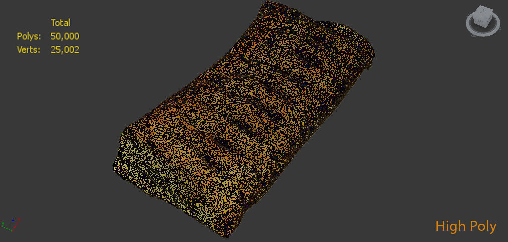 Pie Puff cake Low-poly 3D model_10