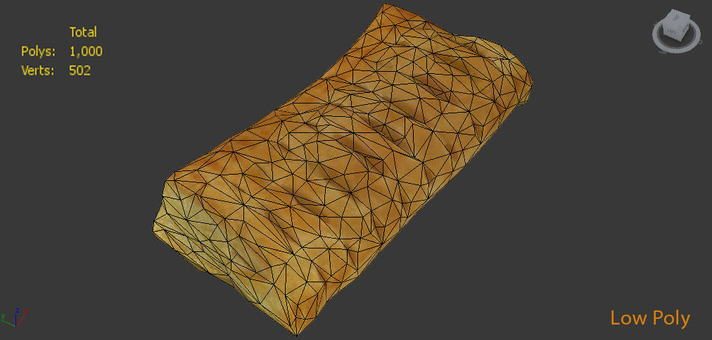 Pie Puff cake Low-poly 3D model_11