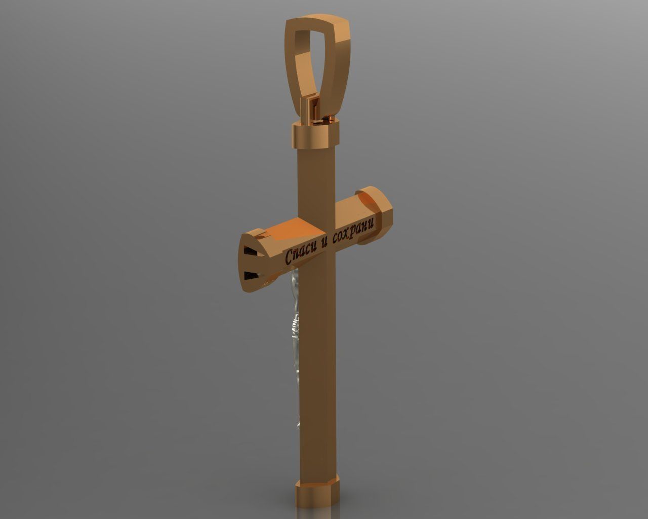 Cross 03 pendant 3D print model_5