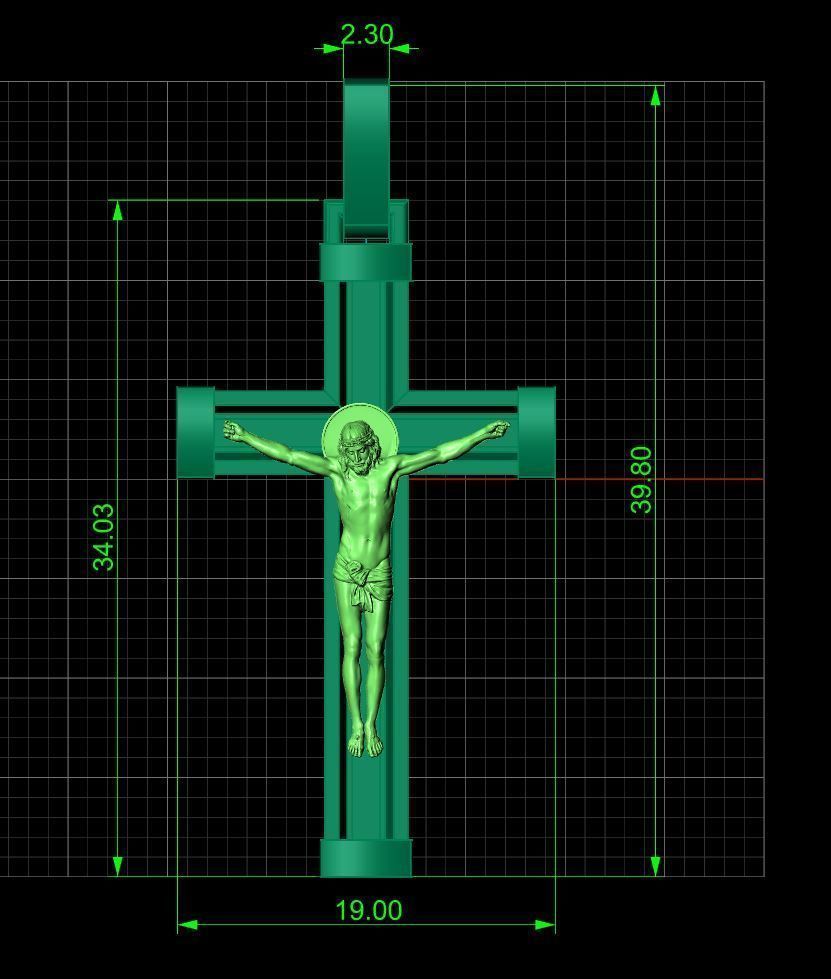 Cross 03 pendant 3D print model_6