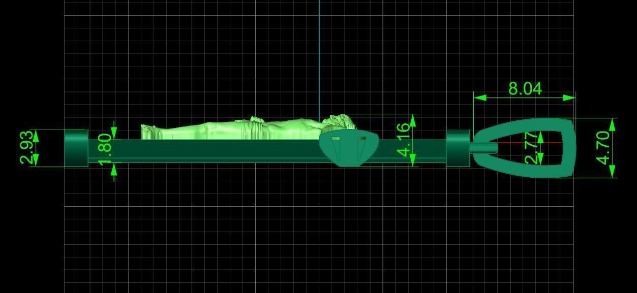 Cross 03 pendant 3D print model_8