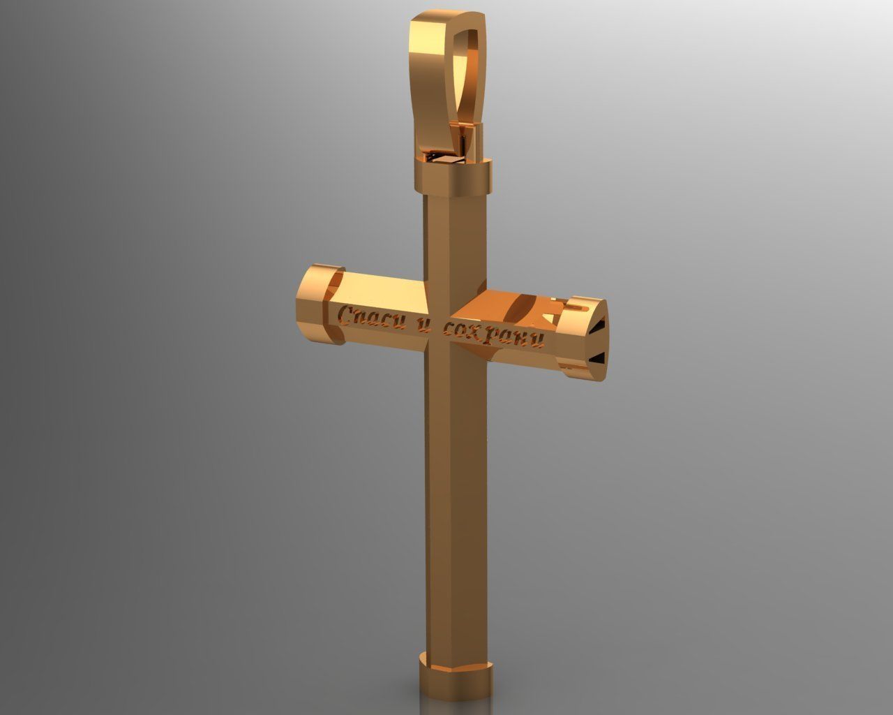 Cross 03 pendant 3D print model_3