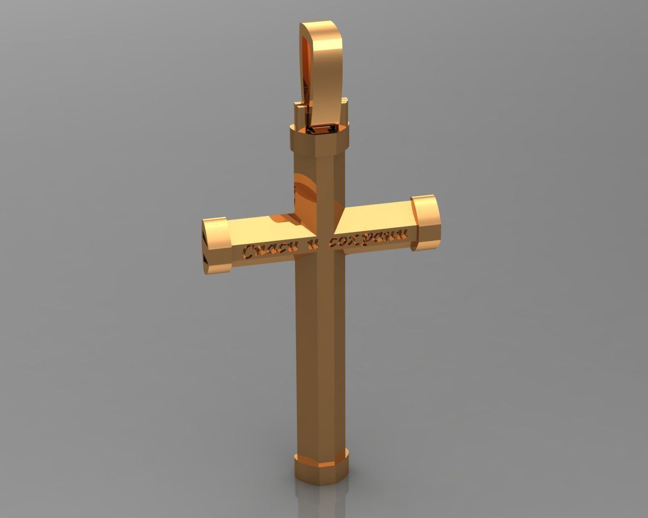 Cross 03 pendant 3D print model_4