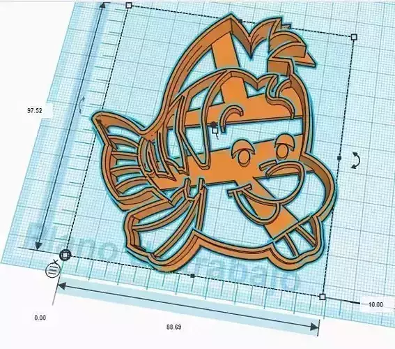 The Little Mermaid Flounder Cookie Cutter