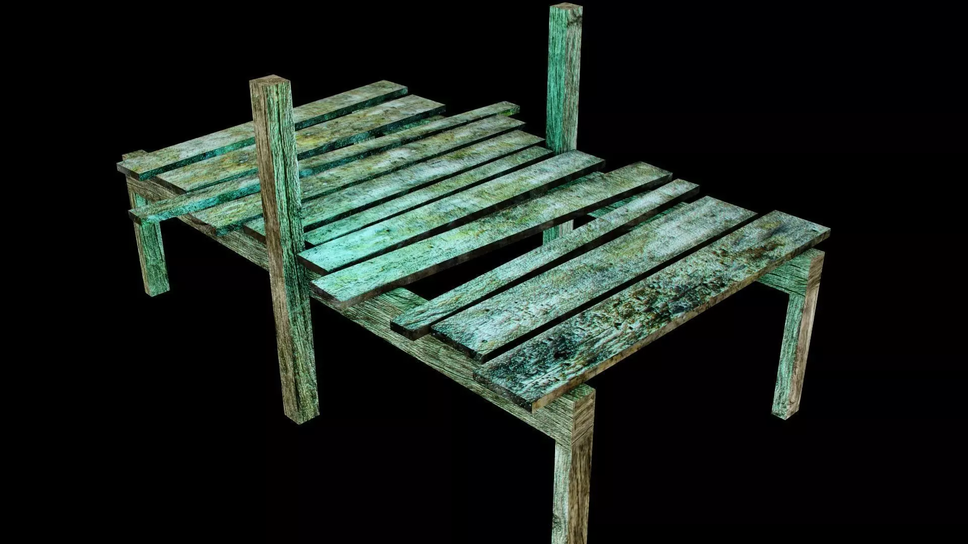 Game-Ready Low-Poly Old Rotten Wharf Low-poly 3D model_0