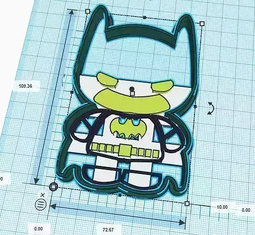 Mini Super Heros Batman Cookie Cutter