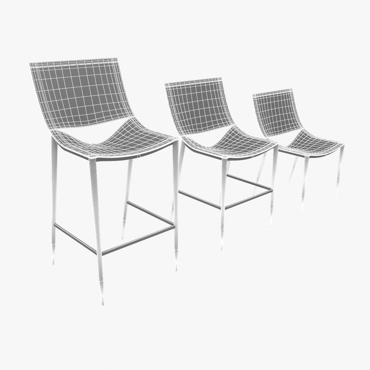 modloft sloane barstool counter stool chair 3D model_6