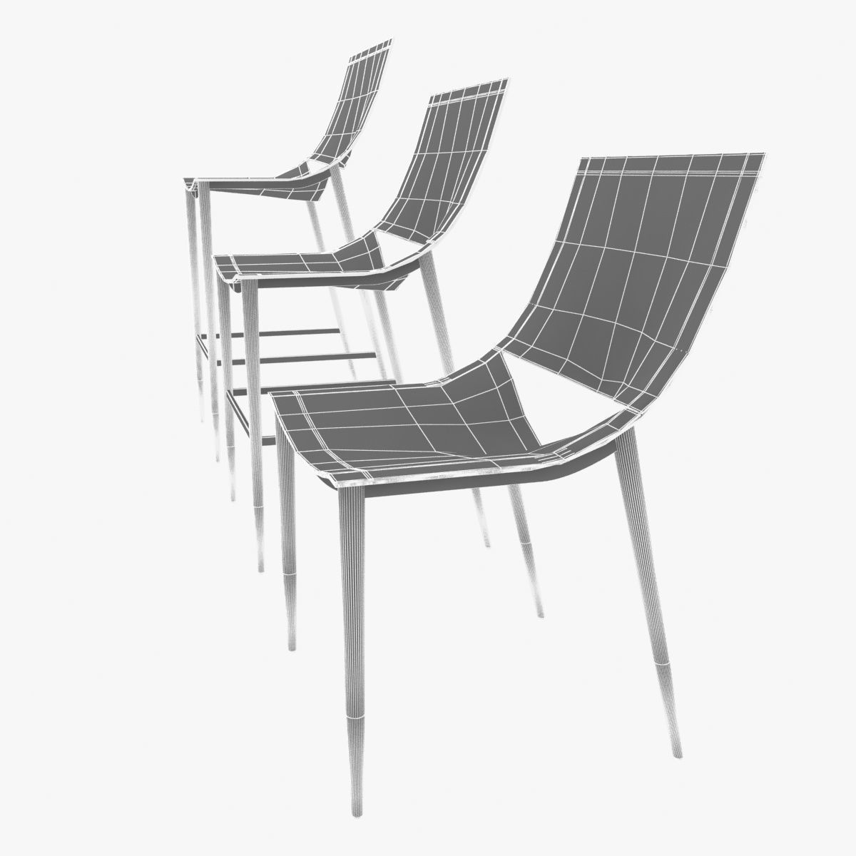 modloft sloane barstool counter stool chair 3D model_7