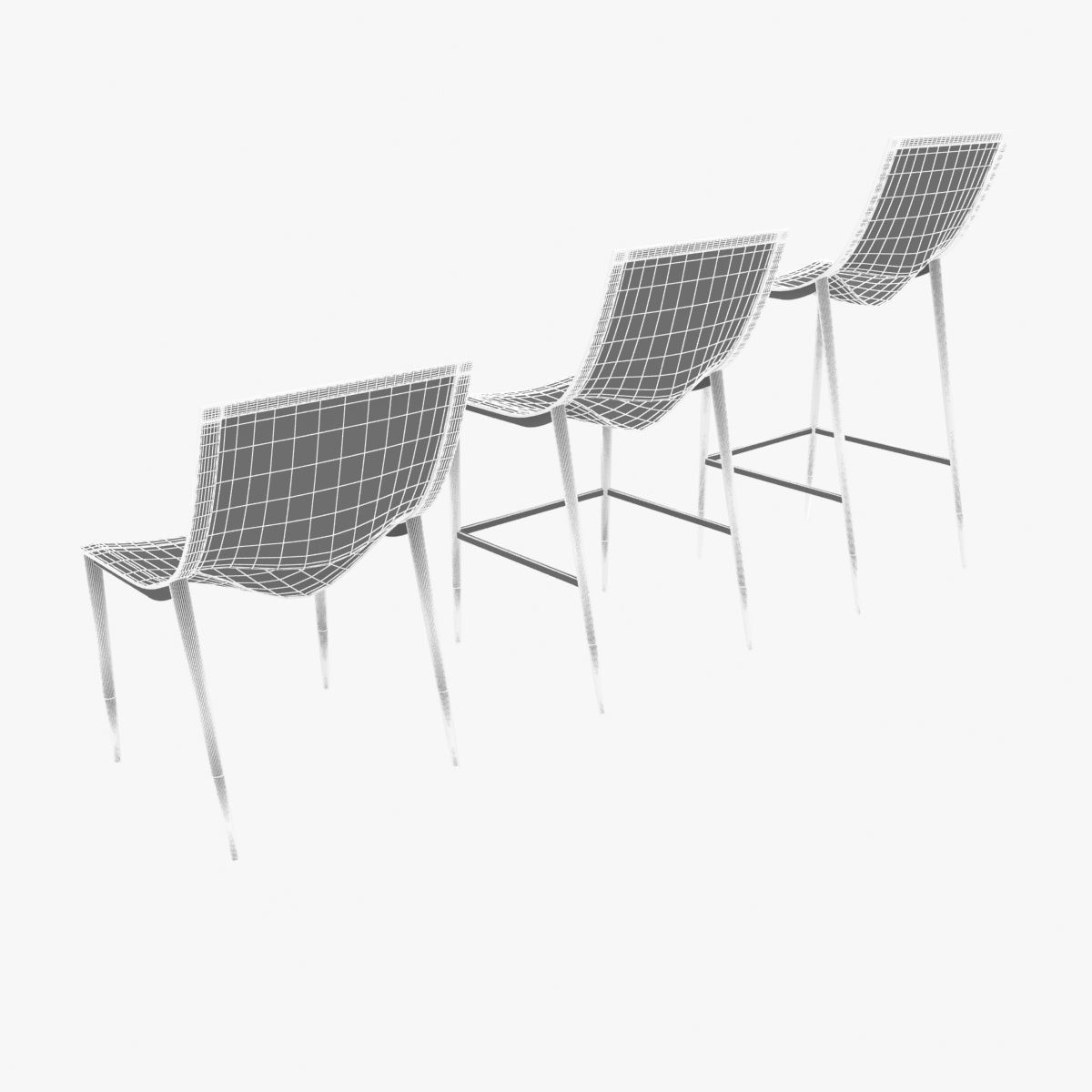 modloft sloane barstool counter stool chair 3D model_9