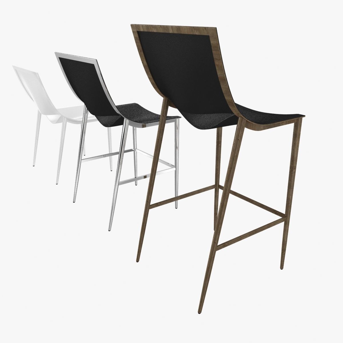 modloft sloane barstool counter stool chair 3D model_1