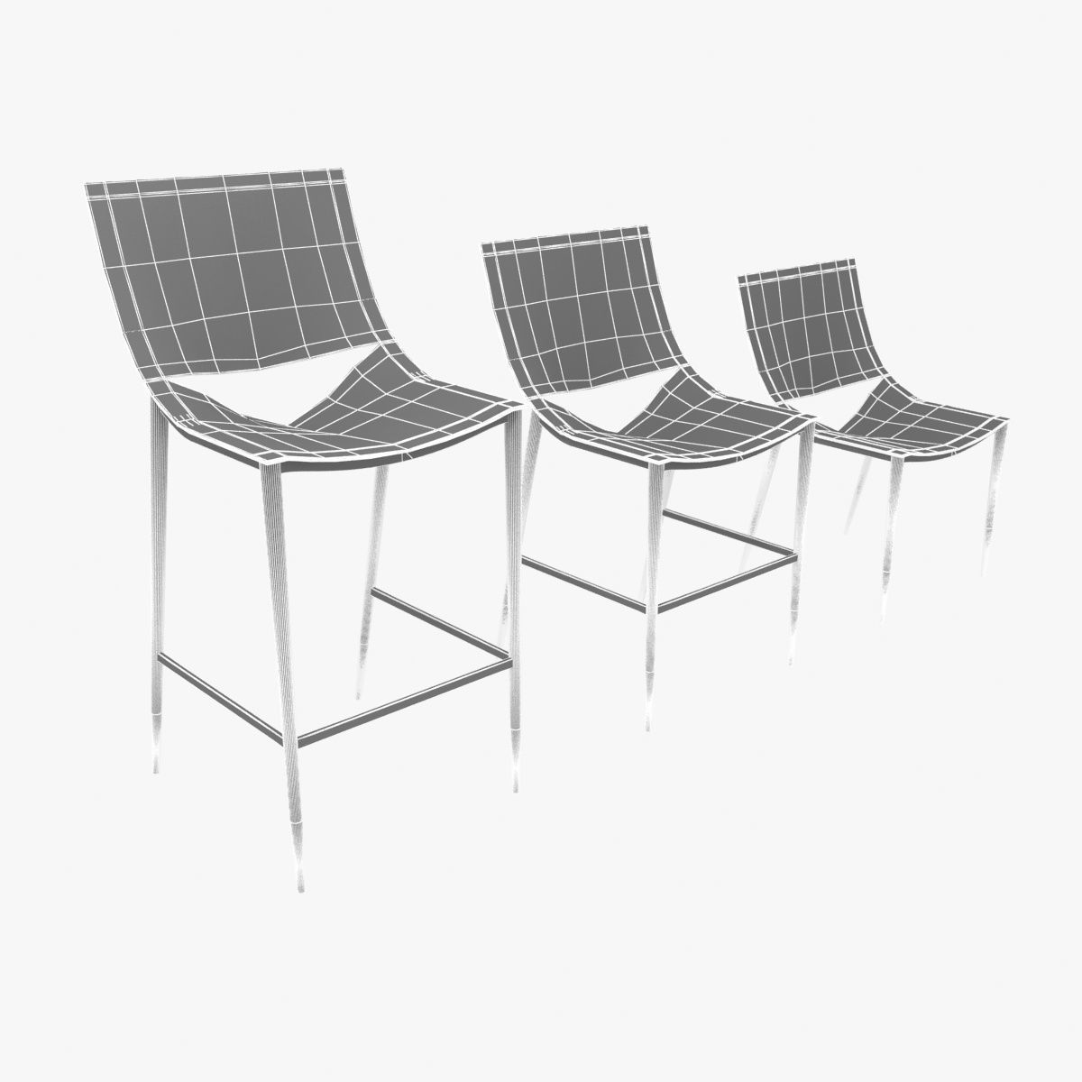 modloft sloane barstool counter stool chair 3D model_5