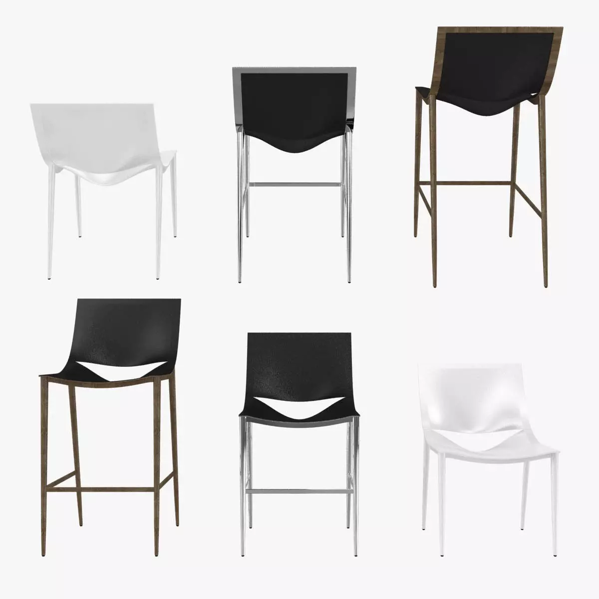 modloft sloane barstool counter stool chair 3D model_0