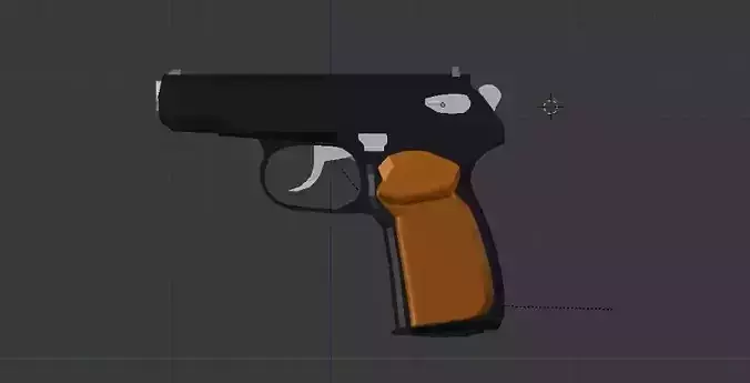 Makarov LowPoly gun Free 3D model