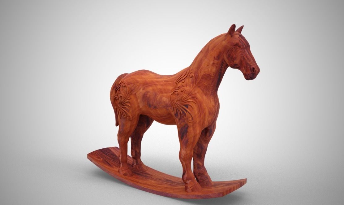 Wooden Horse 3D print model_1