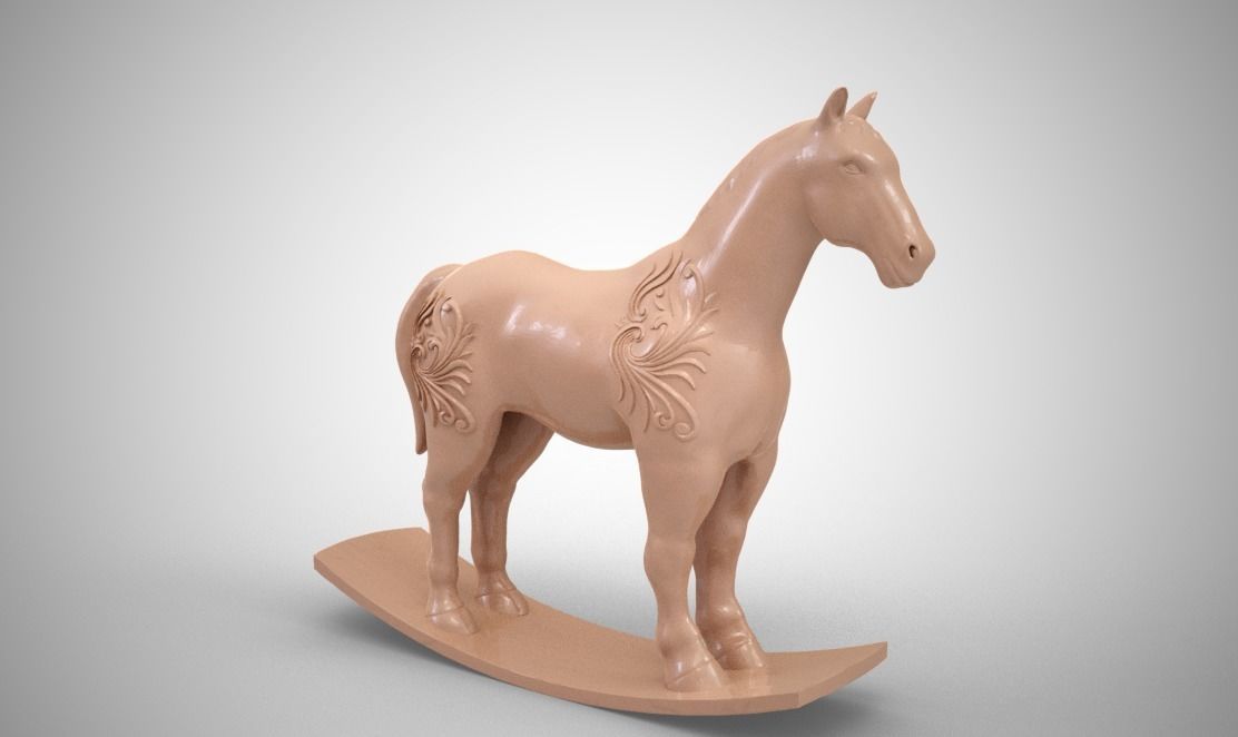 Wooden Horse 3D print model_2