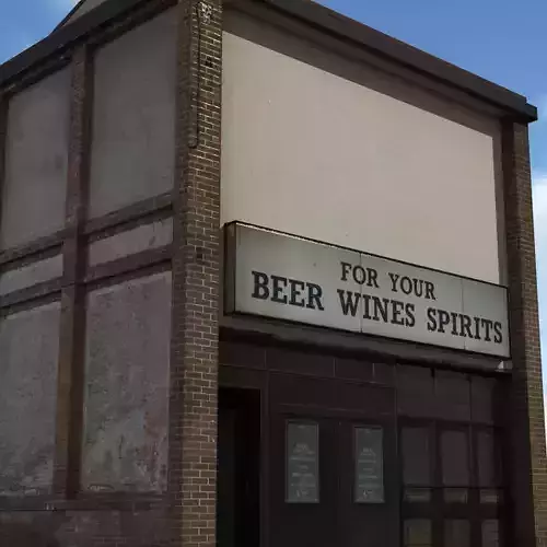 Store house Low Poly Old Building