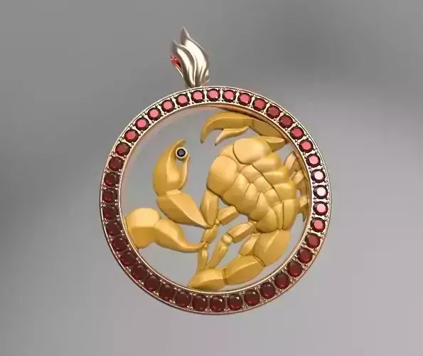 Scorpion scorpio zodiac pendant