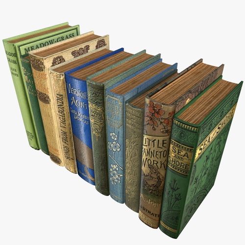 Old Books Type 2 Low Poly Low-poly 3D model