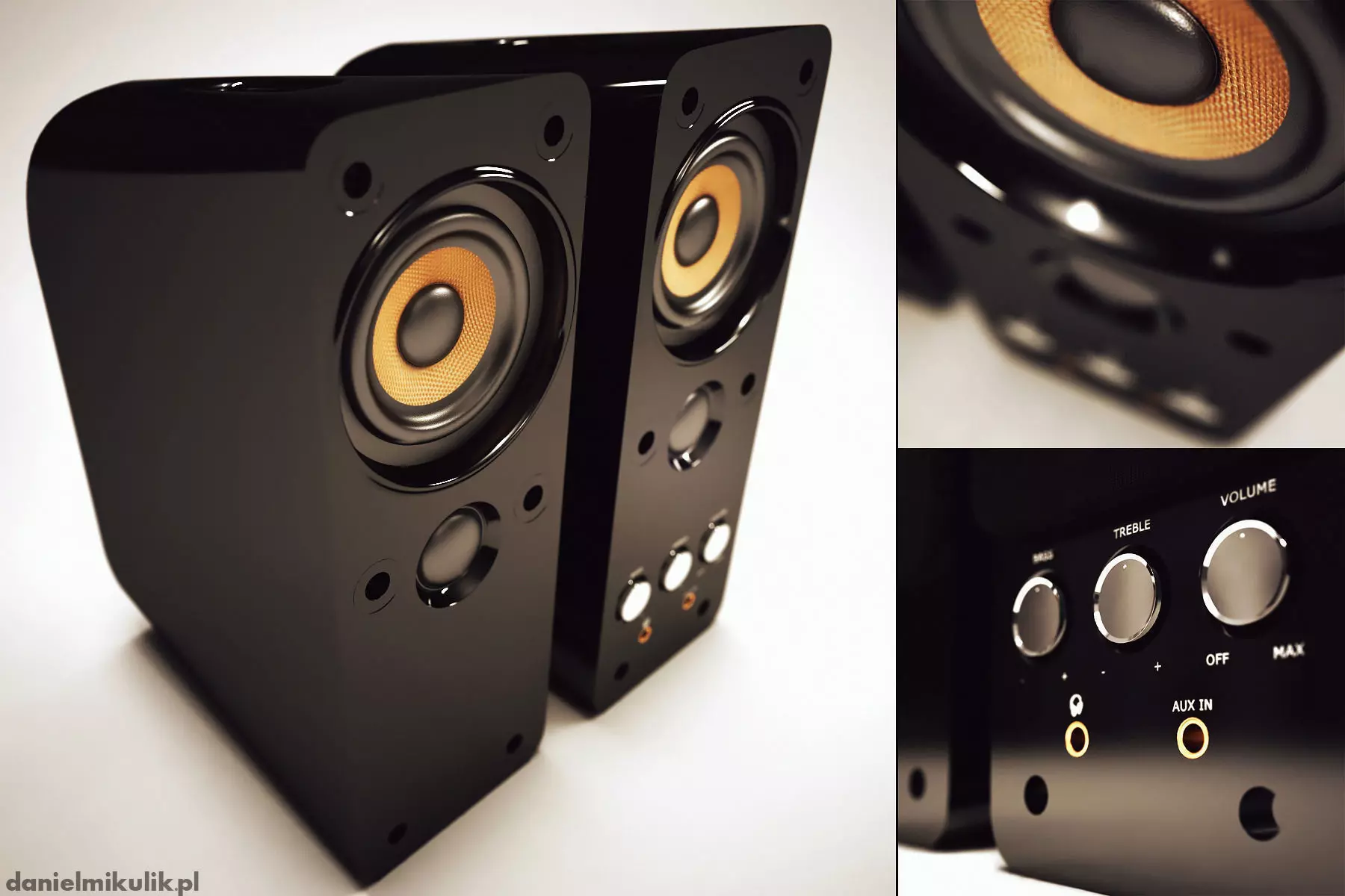 gigaworsk pair of speakers 3D model