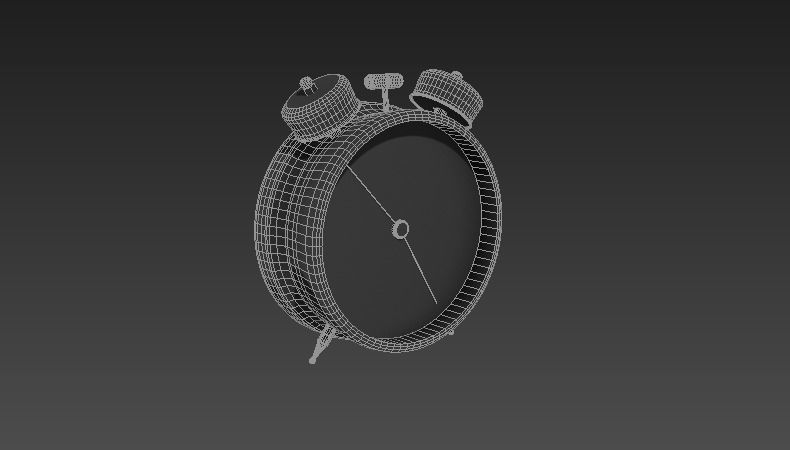 clock alarm Low-poly 3D model_1